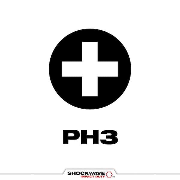 SHOCKWAVE Impact Duty 1 in. Phillips #3 Alloy Steel Insert Bit (5-Pack)