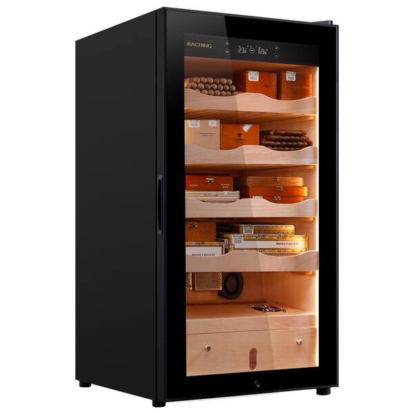 Phivve 22 in. W x 38 in. H ‎Wood Cigar Humidor with Constant Temperature and Humidity System, 4
