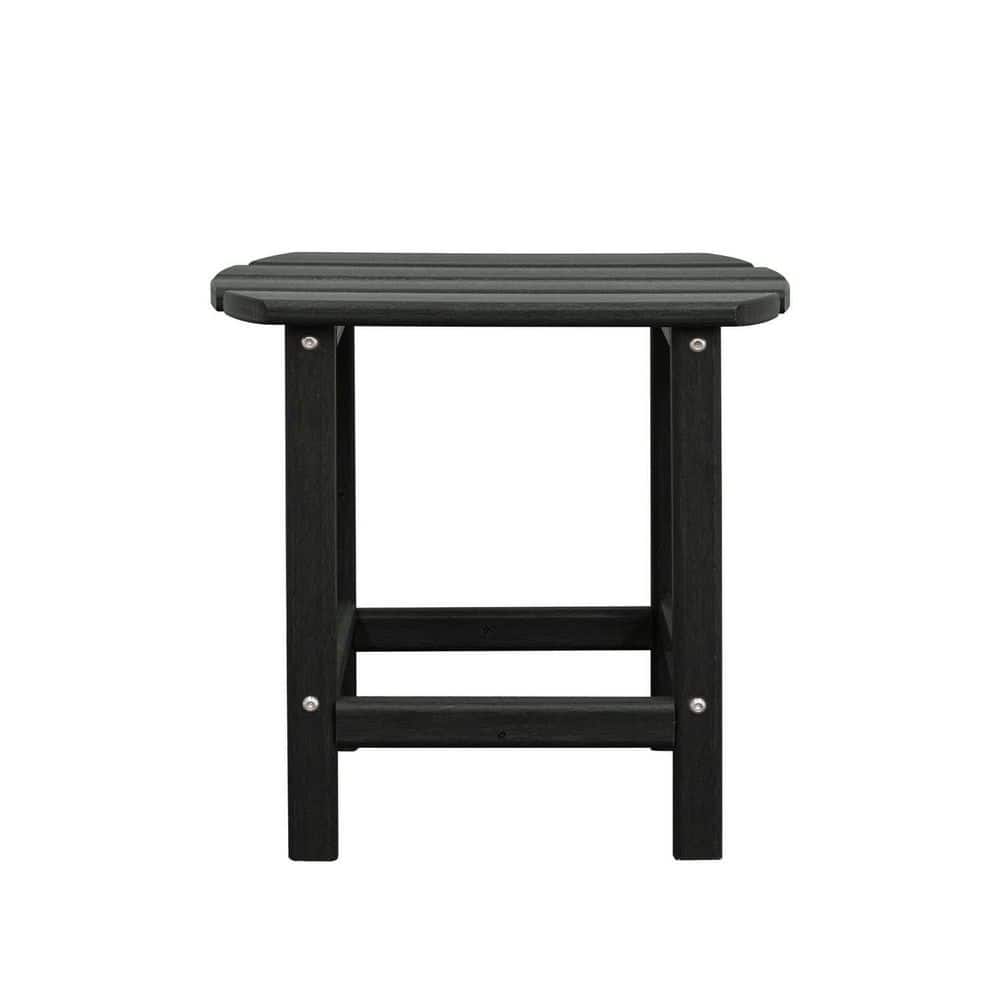 Balck HDPE Outdoor Adirondack Side Table