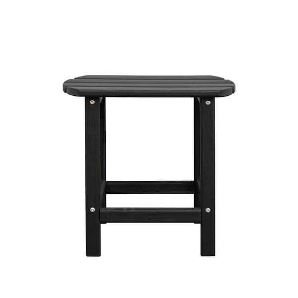 Unbranded Balck HDPE Outdoor Adirondack Side Table