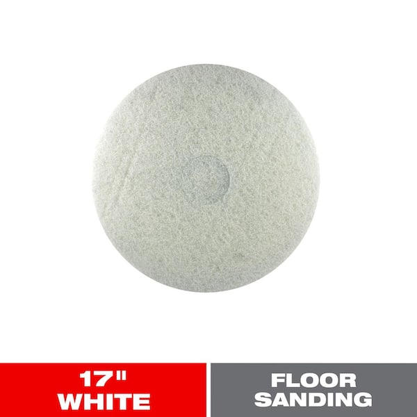 DIABLO 17 in. Non-Woven White Buffer Pad
