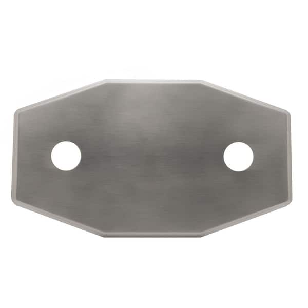 Two-Hole Remodel Cover Plate for Bathtub and Shower Valves, Satin Nickel