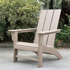 Weathered Wood High-Eco Recycled Plastic Morden Adirondack Chair
