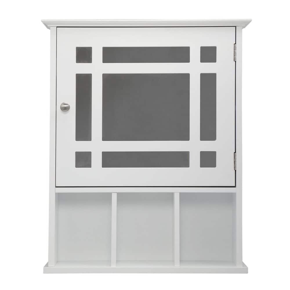 19.2 in. W x 6.1 in. D x 24 in. H White Bathroom Storage Wall Cabinet