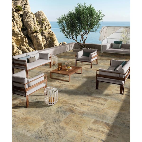Tuscany Scabas 2 cm. x 16 in. x 24 in. Tumbled Travertine Paver Tile (2.67 sq. ft.)