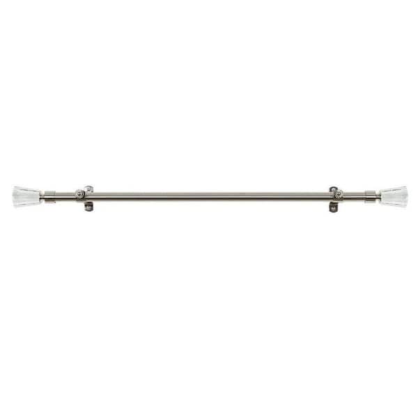 ACHIM Royale Elite 66 in. - 120 in. Adjustable 3/4 in. Single Curtain Rod in Electro Plated Elite Finials