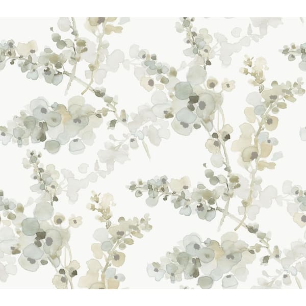 Blossom Fling Mineral Green Wallpaper