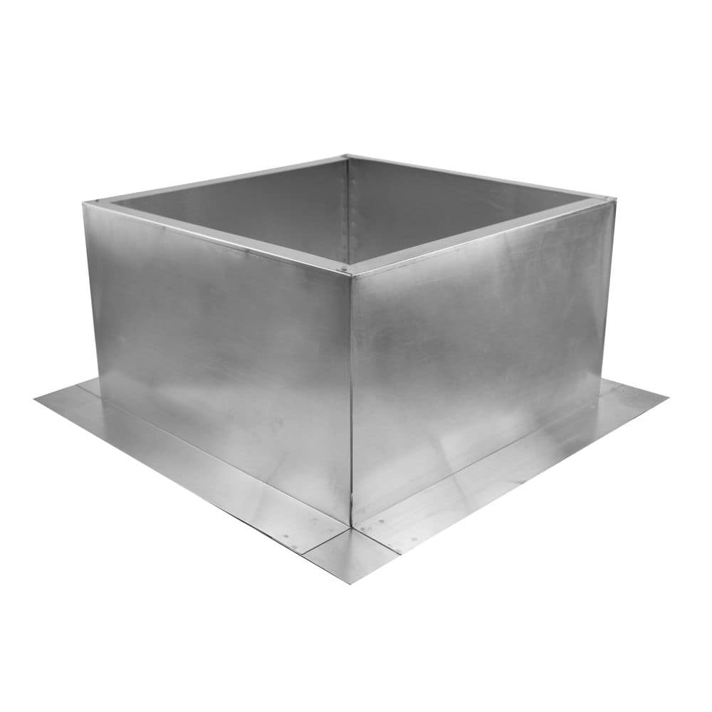 Box is 21 in. Wide x 21 in. Long x 12 in. High Aluminum Roof Curb