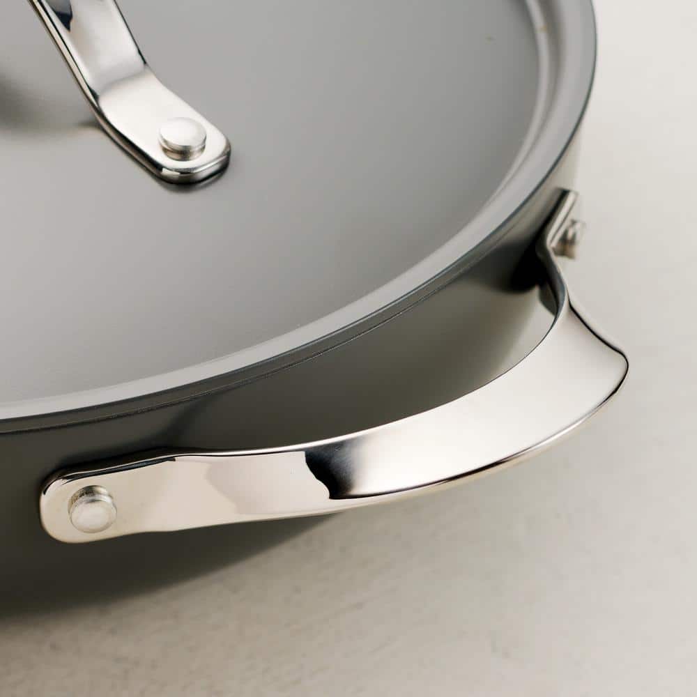 Charcoal Gray 5 Qt Aluminum Non-Stick Ceramic Cookware Set