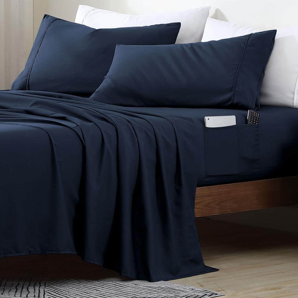 swift home Twin XL Size Microfiber Sheet Set with 8 Inch Double