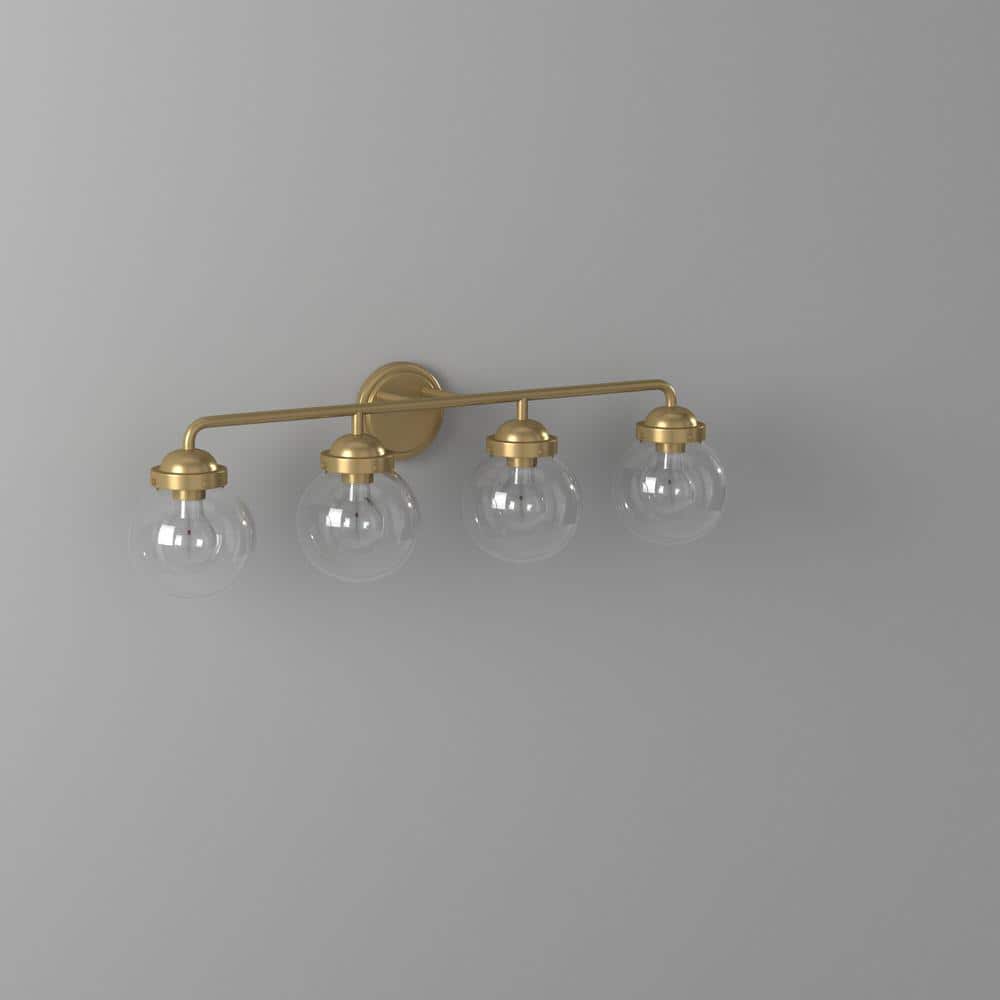Knoll Vintage Warmth 33" Outdoor Bath Bar in Brushed Gold and Bronze