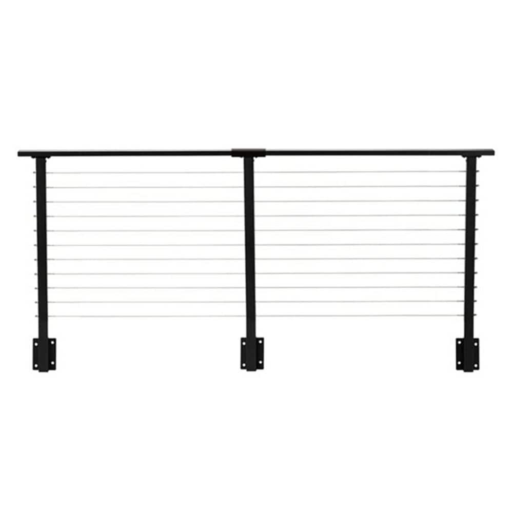 EasyRail 1 ft. E-Coat Steel Custom Cable Railing 36 in. tall with Black Cable price history on PriceWatchPro
