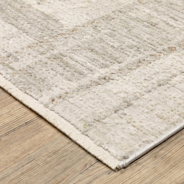 Brielle 3 ft. x 5 ft. Beige/Gold Abstract Area Rug