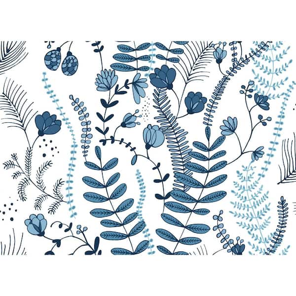 RoomMates Blue and White Verso Peel and Stick Wallpaper (Covers 28.29 sq. ft.)