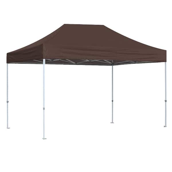 Terracemaster Commercial 8 ft. x 12 ft. Brown Pop Up Canopy Tent with Roller Bag