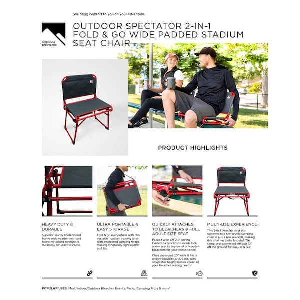 deluxe bleacher chair