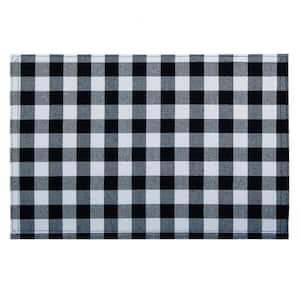 Buffalo Check 18 in. x 12 in. Blacks Black/White Checkered Cotton/Polyester Placemats (Set of 4)