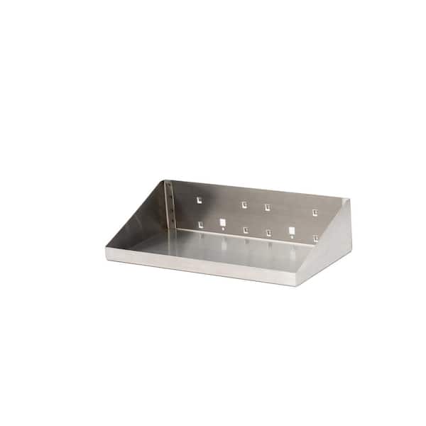 Triton Products 12 in. W x 6 in. D Stainless Steel Shelf for Stainless Steel Square Hole Lock Boards