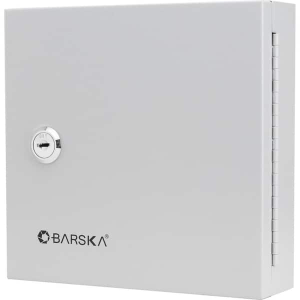 BARSKA 10-Capacity Fixed Position Key Cabinet with Key Lock, White Tags