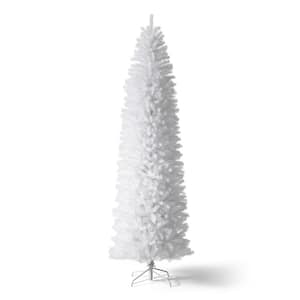9 ft. White Pencil Tinsel Artificial Christmas Tree