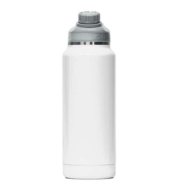 ORCA Hydra 34 oz. 18/8 Stainless Steel Insulated Water Bottle, Screw Top  Sports Bottle, Powder Coated, with Silicone Grip Whale Tale Handle, Top  Rack