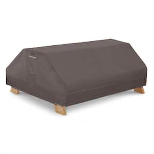 Ravenna 57 in. W x 72 in. D x 33 in. H Dark Taupe Water-Resistant Rectangle Picnic Table Cover