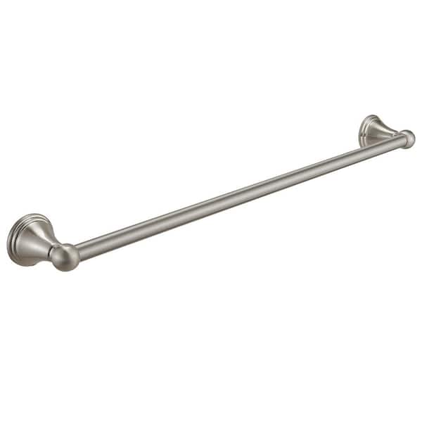 BWE Traditional 24 in. Wall Mounted Bathroom Accessories Towel Bar Space Saving and Easy to Install in Brushed Nickel