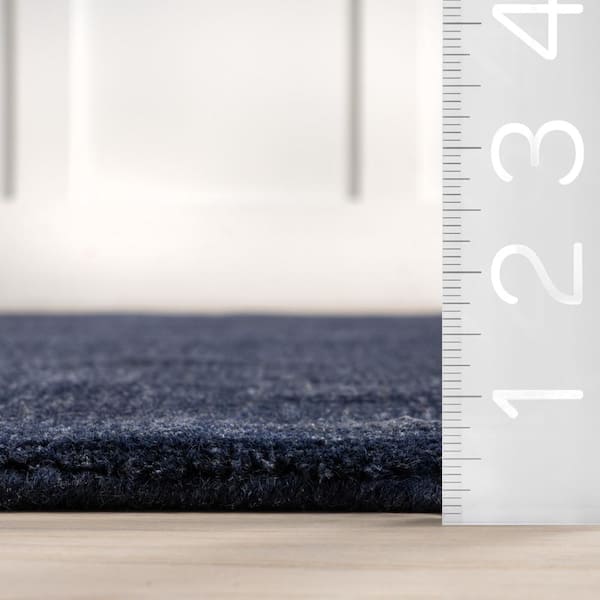 Arrel Speckled Wool-Blend Midnight 10 ft. x 14 ft. Indoor/Outdoor Patio Rug