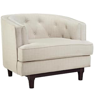 Beige Coast Upholstered Arm Chair