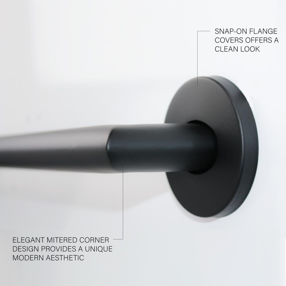 12'' Matte Black Stainless Steel Wall Mounted Grab Bar