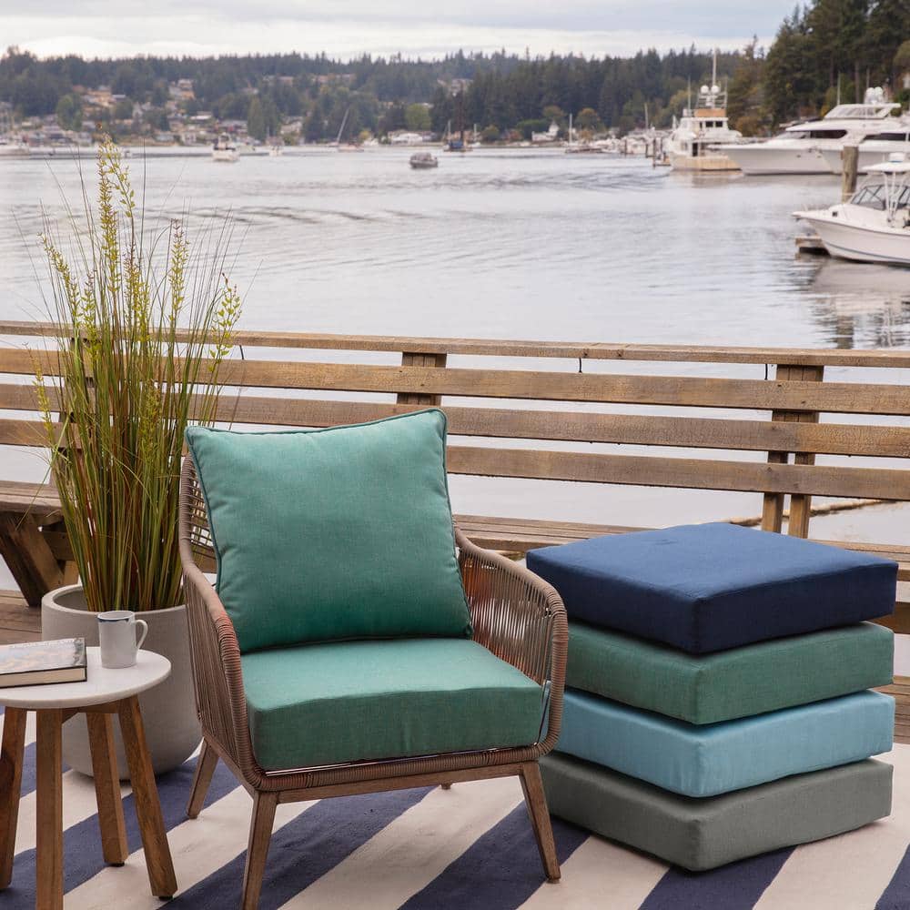 Eco-Friendly Seafoam Green Recycled Adirondack Chair Cushion