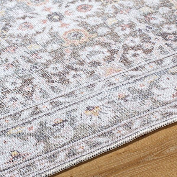 Our PNW Home Rainier Medium Gray Traditional 3 ft. x 12 ft. Indoor Machine-Washable Area Rug