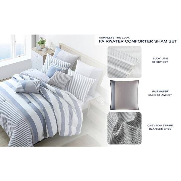 Blue Nautica 220085 Fairwater Comforter Set Full/Queen
