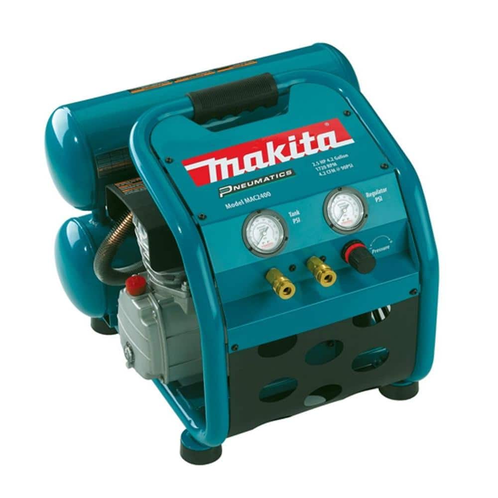 Makita 4.2 Gal. 2.5 Portable Electrical 2-Stack Air Compressor MAC2400 - Home Depot