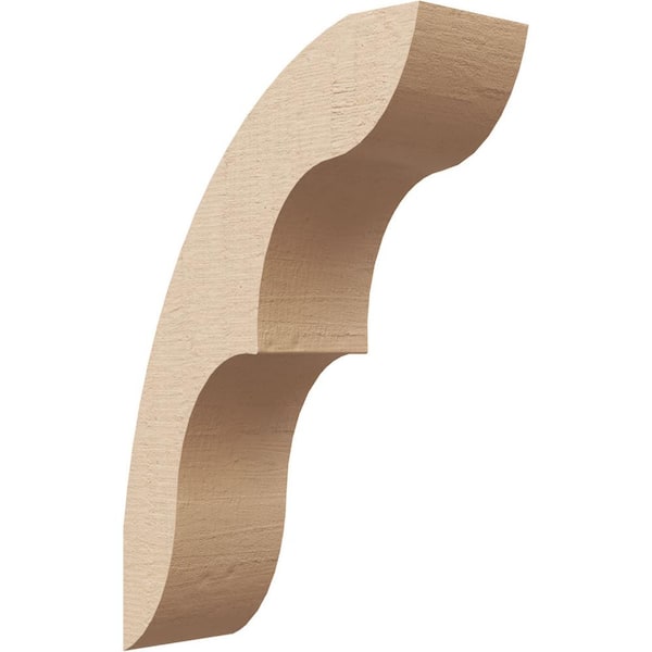 Ekena Millwork 3 in. x 12 in. x 8 in. Ozark Rough Cedar Woodgrain Timberthane Polyurethane Knee Brace, Primed