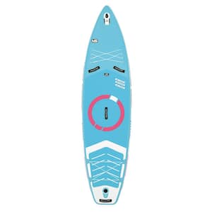 11 ft. Blue PVC Inflatable Stand Up Paddle Board with Accessories