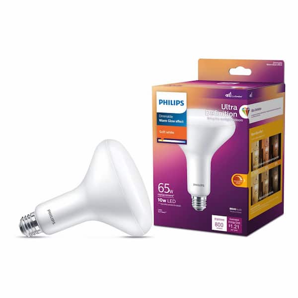 65-Watt Equivalent BR40 Ultra Definition Dimmable E26 LED Light Bulb Soft White with Warm Glow 2700K (1-Pack)