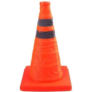 15 in. Orange Reflective Multi-Purpose Collapsible Safety Cone