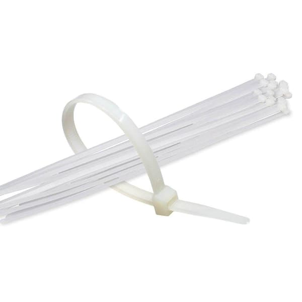 8 in. Clear Nylon Cable Ties (500-Piece)