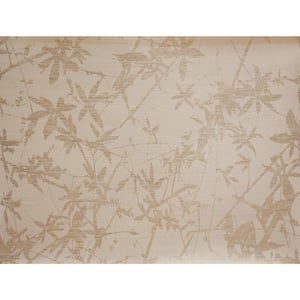 Gold and Cream Sylvan Grasscloth Paper Unpasted Matte Wallpaper ( 33.5 in. x 24 ft.)