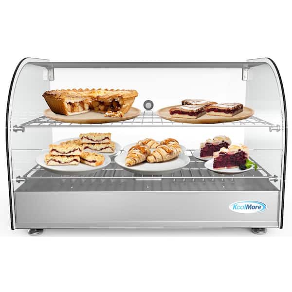 22 in 1.5 cu. Ft. 2 Shelf Countertop Commercial Food Warmer Display Case in Stainless Steel