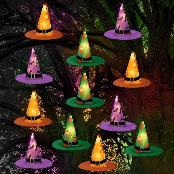 Illuminated witch deals hats