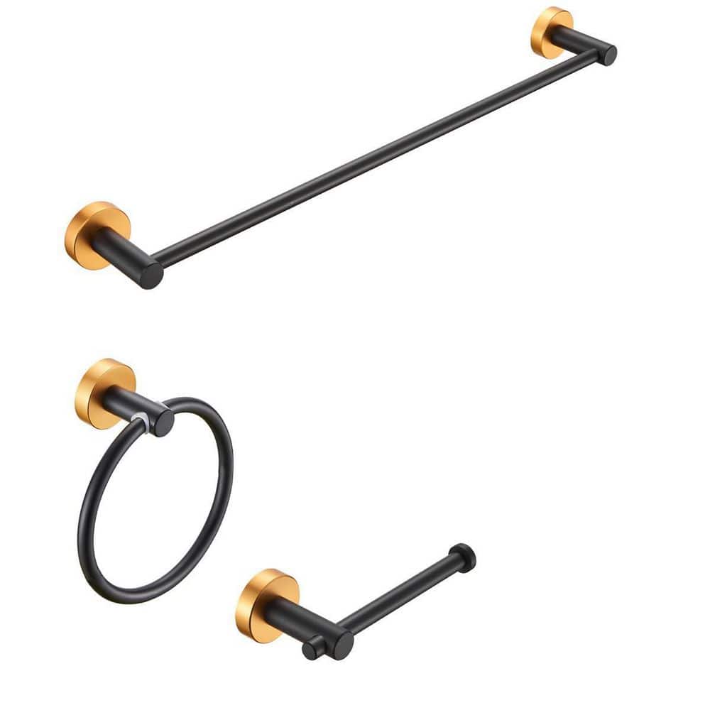 Tidoin 3Piece 27 in. L Aluminum Wall Mounted Adjustable Length