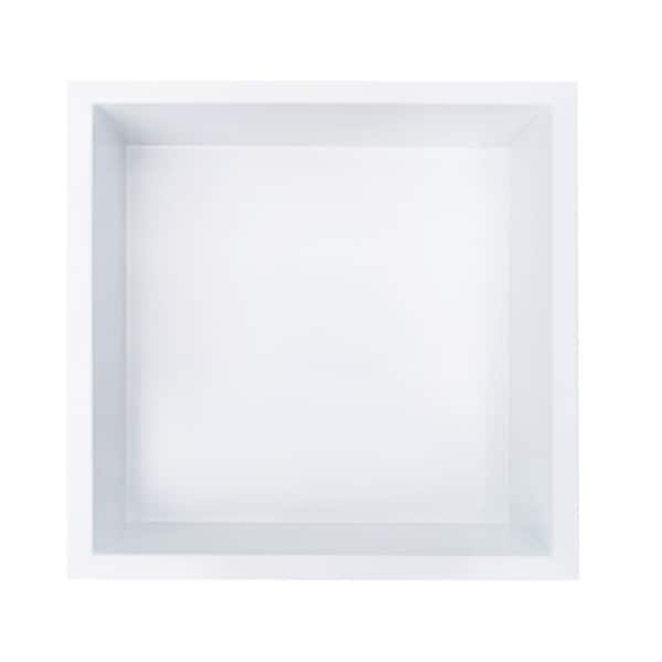 JAG PLUMBING PRODUCTS Showroom Series 12 in. x 12 in. Stainless Steel Shower Niche in White