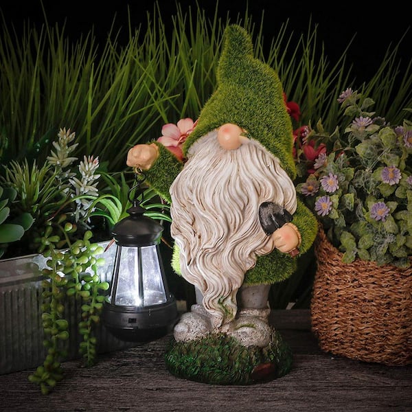 Solar Garden Moss Gnome I Shop Outdoor Decor I FAST SHIPPING - The