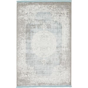 New Classical Olwen Light Blue 4' 0 x 6' 0 Area Rug