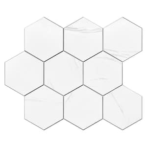 White 11.95 in. x 12.00 in. SPC Peel and Stick Backsplash Tile (1 sq. ft./pack)