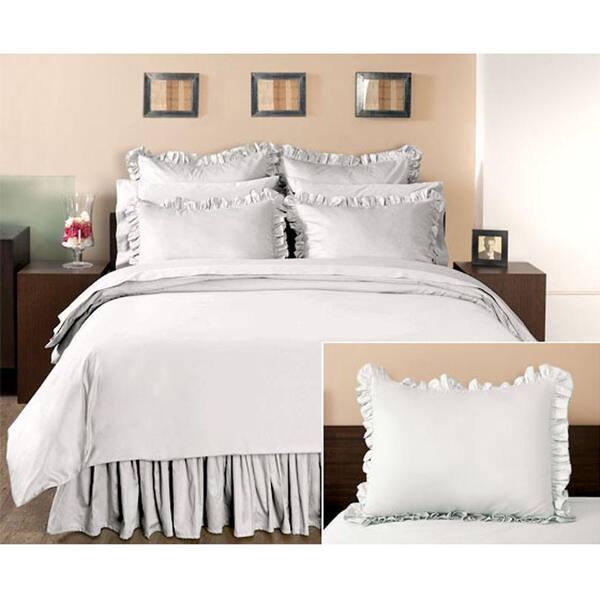 Home Decorators Collection Ruffled Nano White Standard Sham