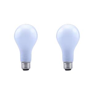 50W/100W/150W 3-Way A21 Incandescent Light Bulb (2 pack)