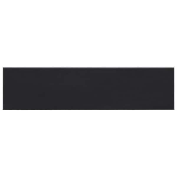 Sway Black 2.75 in. x 0.35 in. Matte Porcelain Wall Tile Sample